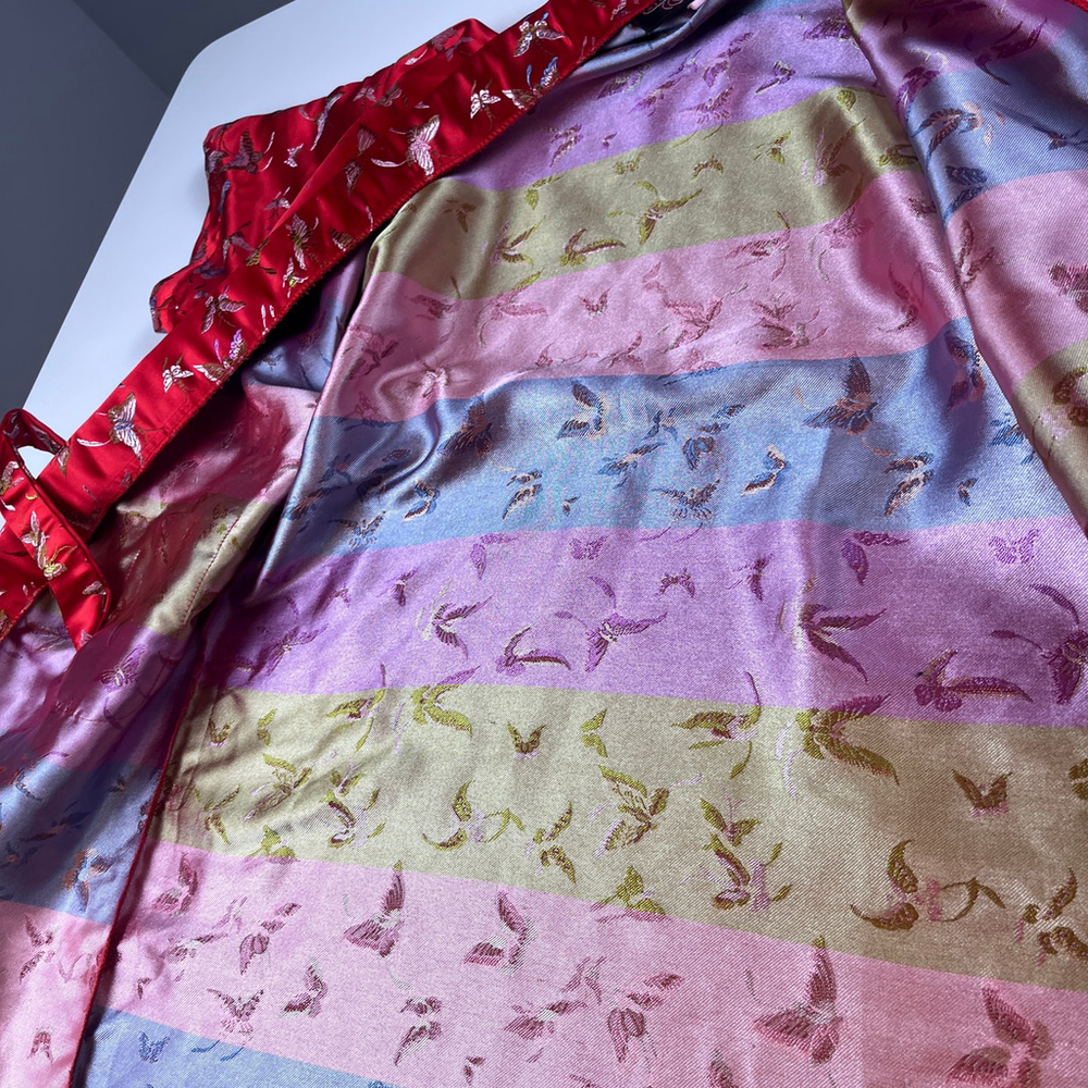 Sheng Tangkuyi women robe kimono butterfly print red size XS - Picture 7 of 9